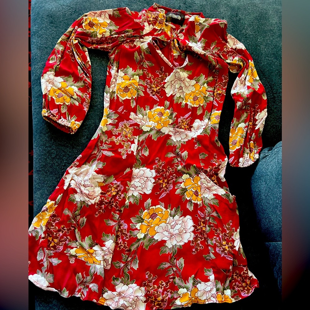 Reformation floral mini dress